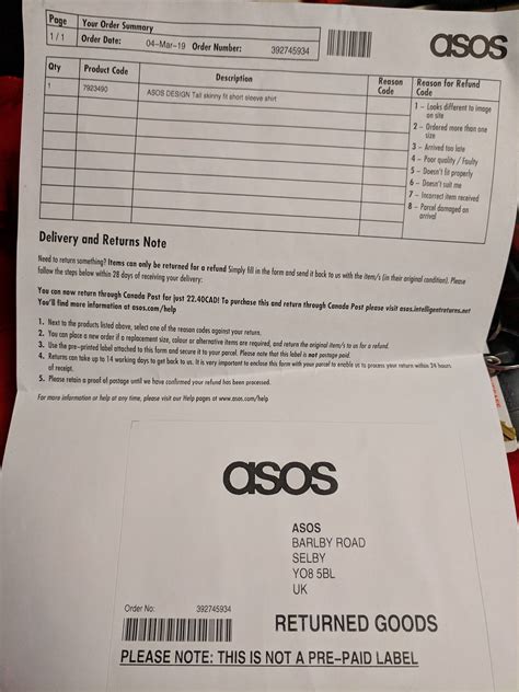 asos ups returns.